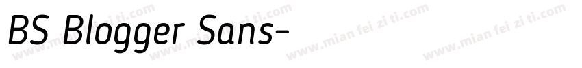 BS Blogger Sans字体转换